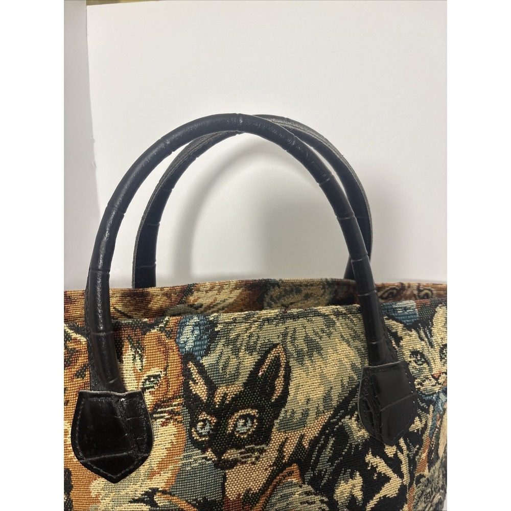 H. Ravi dallas Original Cat Shoulder bag Tapestry Vintage Excellent Condition - Picture 5 of 12